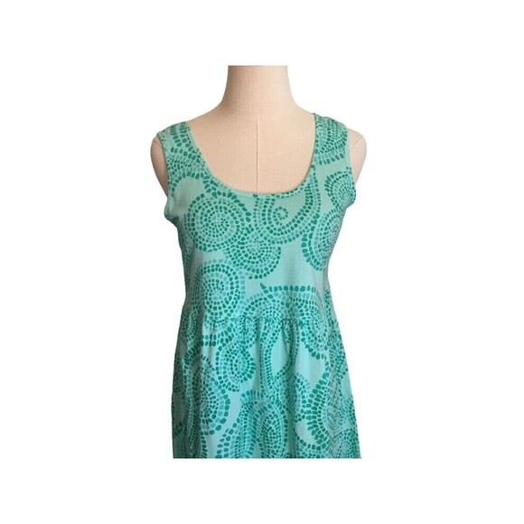 Icantoo Seafoam Green Size Extra Small Dress Women's Knee Length Dot Paisley NEW - Picture 5 of 9